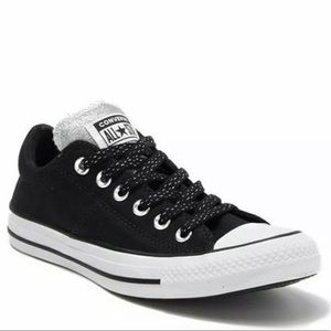 Converse Womens All Star Chuck Taylor Madison Casual Shoes BLK/Silver Glitter